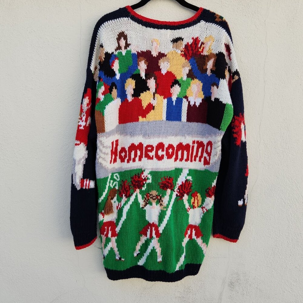 Vintage RARE 90s HOMECOMING Football Cheerleader Knit Cardigan Sweater‎ - Picture 3 of 8
